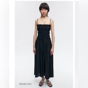 KOTN Black Ruffle Dress